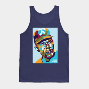 Popart Abstract Hank Aaron in WPAP Tank Top